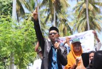 Abd Wahab, S.Sos, saat berkampanye dalam pemilihan calon kepala desa Bonda