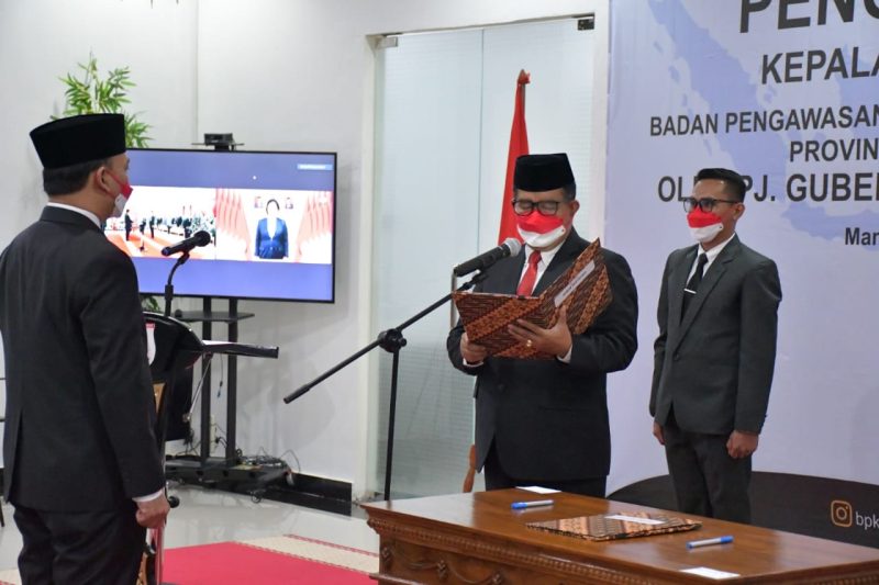 PJ. Gubernur Akmal Malik Melantik Harry Bowo Sebagai Kepala Perwakilan BPKP Sulbar (Foto: Istimewa).