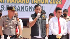 Kasat Reskrim IPTU Ronald Suhartawan Saat memberikan Penjelasan Hasil Pengungkapan Kasus Pencabulan.(Istimewa)
