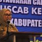 Bupati Mamuju Hj. Sitti Sutinah Suhardi Berikan Sambutannya di Musyawarah cabang ke III Asosiasi pemerintahan desa (APDESI) kabupaten Mamuju

