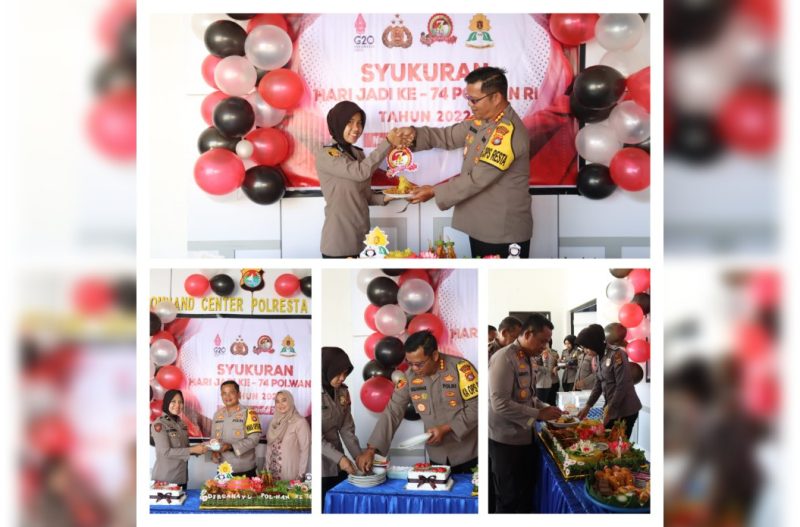 Polresta Mamuju Gelar Acara Syukuran Hari Jadi Polwan Ke - 74 Tahun 2022