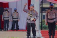 Kapolri Jenderal pol Listyo Sigit Prabowo Pimpin Upacara Pelepasan Pasukan Perdamaian PBB di Lapangan Bhayangkara, Selasa (6/9) (Foto: Istimewa)