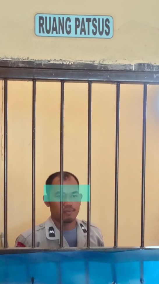 Aipda S Pelaku Penganiayaan Kini Meringkuk di Sel Khusus Polres Pinrang. 