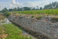 Pekerjaan proyek rehabilitasi D.I Cenrana di daerah Lampulung, Desa Lampulung Kecamatan Pammana Kabupaten Wajo 