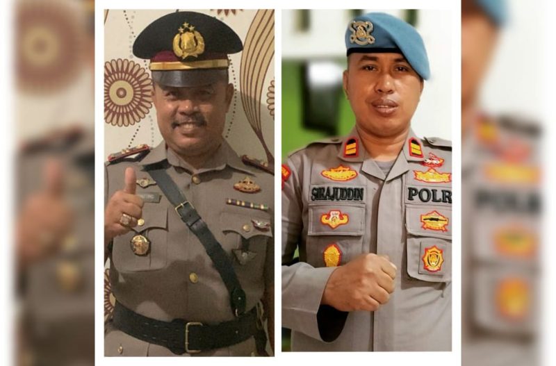 Kasat Lantas Polresta Mamuju Iptu Junaid Nuntung dan Kasat Samapta Polresta Mamuju Iptu Sijaruddin