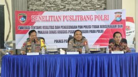 Kapolres Polman AKBP Agung Budi Leksono Saat menerima Kunjungan Tim Puslitbang Dari Mabes Polri, Rabu 28 September 2022 di Mapolres Polman.