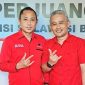 Sudarji Sjaharuddin bersama Ado Masud Ketua DPC PDI Perjuangan Kabupaten Mamuju