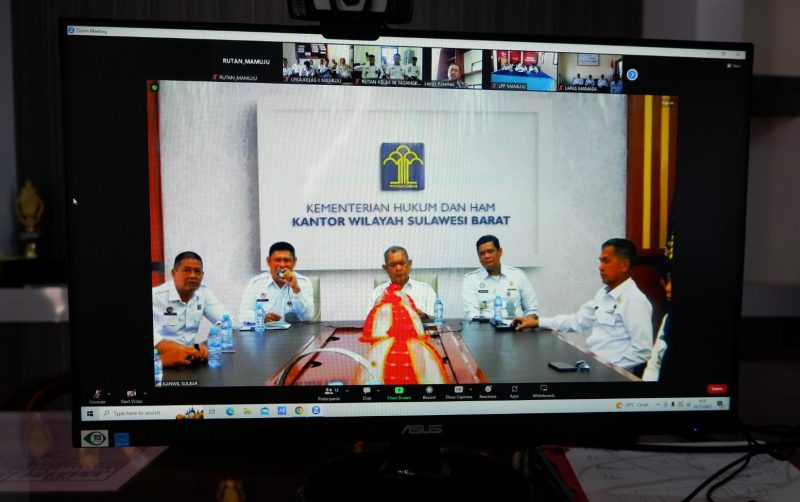 Penguatan Tusi via daring oleh Divisi Pemasyarakatan Kemenkumham Sulbar