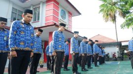 Jajaran Rutan Kelas IIB Mamuju mengikuti Upacara Peringatan Hari Korpri ke-52