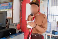 Warga Binaan Pramuka sedang membantu pada kegiatan besukan