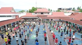 Warga Binaan mengikuti Senam Pagi