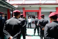 engarahan Kepala Kesatuan Pengamanan Rutan pada Apel Serah Terima Regu Jaga