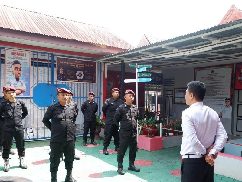 Apel serah terima tugas Regu Pengamanan