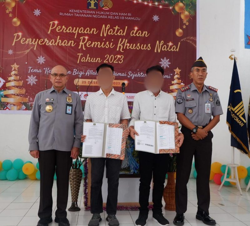 Warga Binaan Rutan Mamuju terima  Remisi Natal