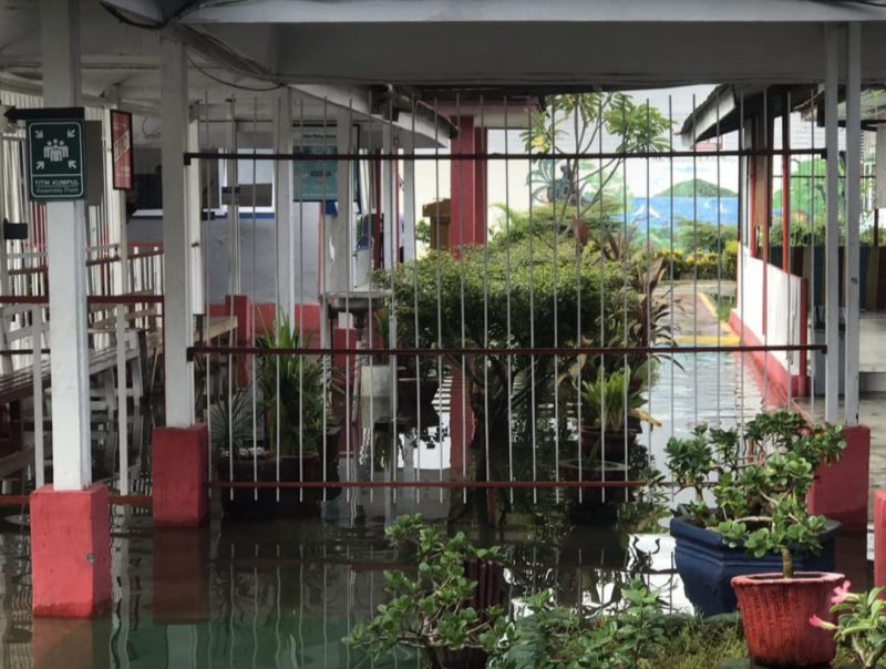 Beberapa area di Rutan Mamuju tergenang banjir