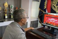 Karutan Mamuju mengikuti Zoom Meeting terkait evaluasi RKT RB