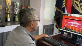 Karutan Mamuju mengikuti Zoom Meeting terkait evaluasi RKT RB