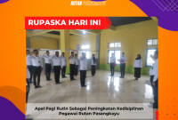 Apel Pagi Rutin Sebagai Peningkatan Kedisiplinan Pegawai Rutan Pasangkayu. Foto: Rutan Pasangkayu/dok (17/01)
