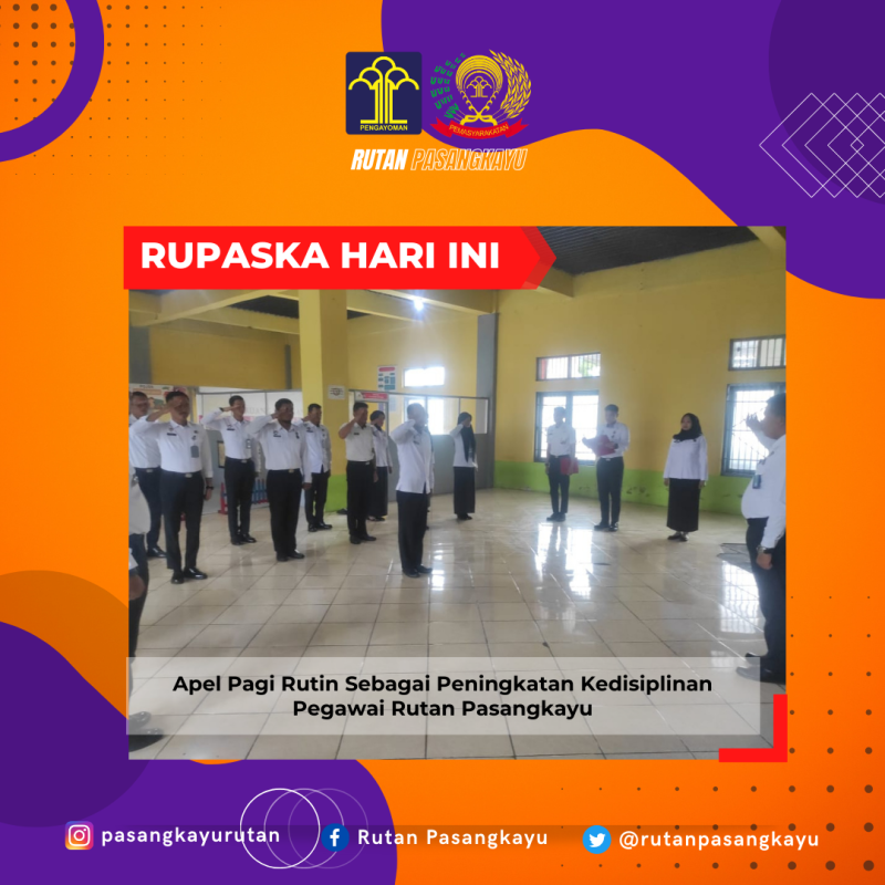 Apel Pagi Rutin Sebagai Peningkatan Kedisiplinan Pegawai Rutan Pasangkayu. Foto: Rutan Pasangkayu/dok (17/01)
