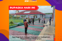 Apel Pagi Rutin Sebagai Peningkatan Kedisiplinan Pegawai Rutan Pasangkayu. Foto: Rutan Pasangkayu/dok (19/01)
