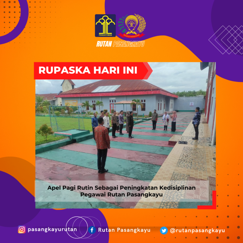 Apel Pagi Rutin Sebagai Peningkatan Kedisiplinan Pegawai Rutan Pasangkayu. Foto: Rutan Pasangkayu/dok (19/01)
