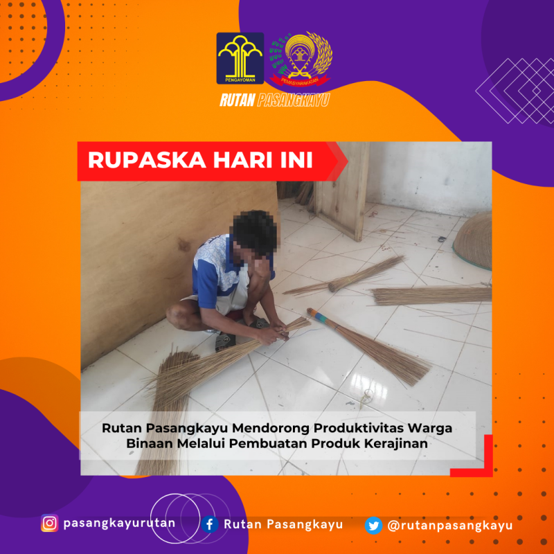 Rutan Pasangkayu Mendorong Produktivitas Warga Binaan Melalui Pembuatan Produk Kerajinan. Foto: Rutan Pasangkayu/dok (17/01)
