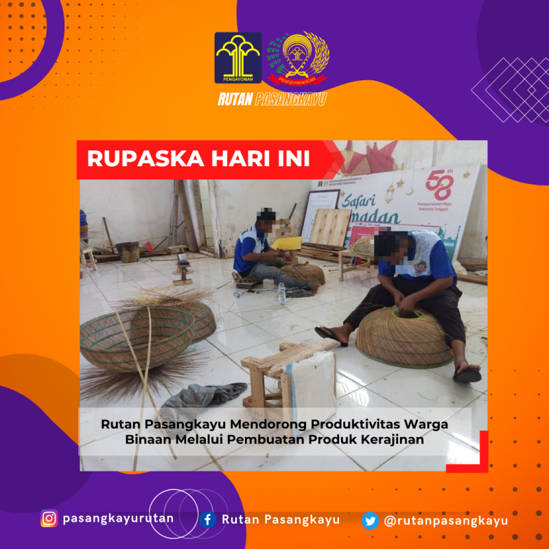 Rutan Pasangkayu Mendorong Produktivitas Warga Binaan Melalui Pembuatan Produk Kerajinan. Foto: Rutan Pasangkayu/dok (19/01)
