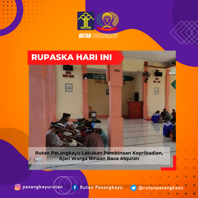 Rutan Pasangkayu Lakukan Pembinaan Kepribadian, Ajari Warga Binaan Baca Alquran