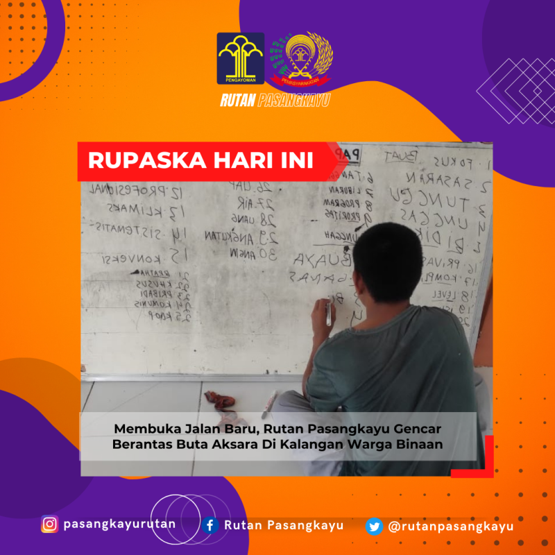 Membuka Jalan Baru, Rutan Pasangkayu Gencar Berantas Buta Aksara Di Kalangan Warga Binaan