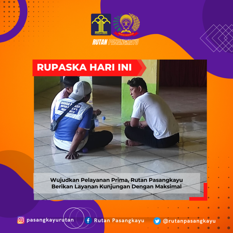 Wujudkan Pelayanan Prima, Rutan Pasangkayu Berikan Layanan Kunjungan Dengan Maksimal. Foto: Rutan Pasangkayu/dok (16/01)