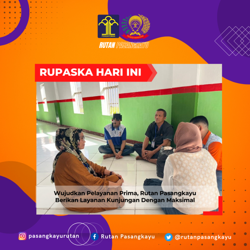 Wujudkan Pelayanan Prima, Rutan Pasangkayu Berikan Layanan Kunjungan Dengan Maksimal. Foto: Rutan Pasangkayu/dok (17/01)
