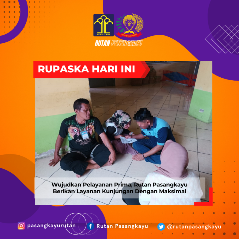 Wujudkan Pelayanan Prima, Rutan Pasangkayu Berikan Layanan Kunjungan Dengan Maksimal