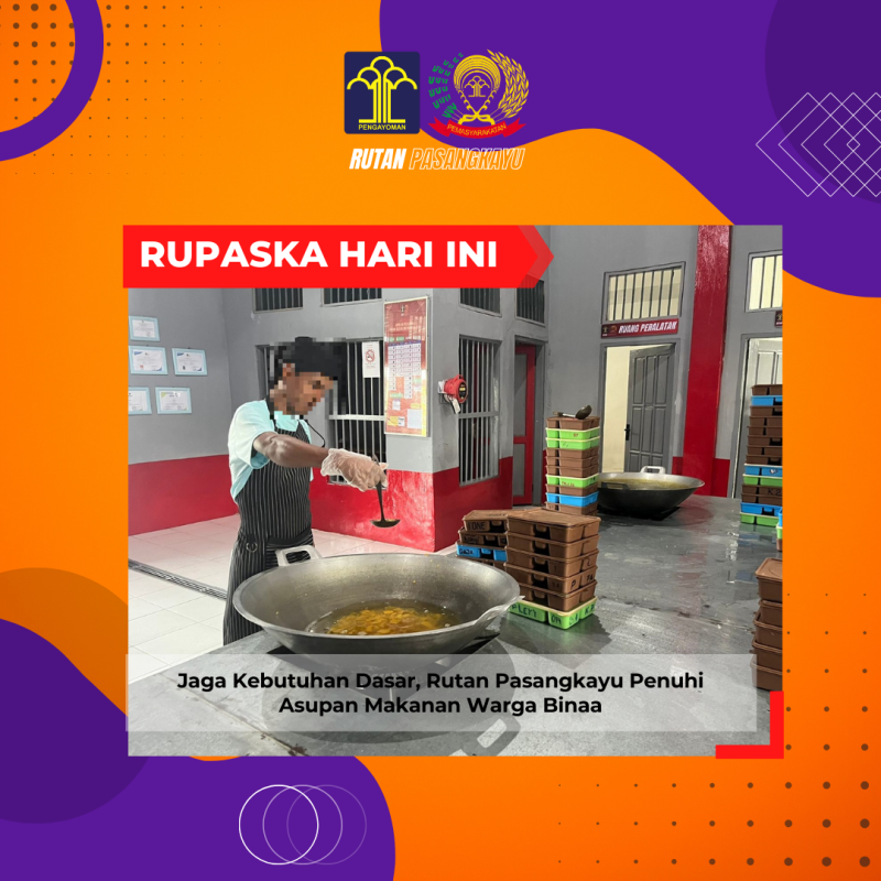 Jaga Kebutuhan Dasar, Rutan Pasangkayu Penuhi Asupan Makanan Warga Binaan. Foto: Rutan Pasangkayu/dok (15/01)