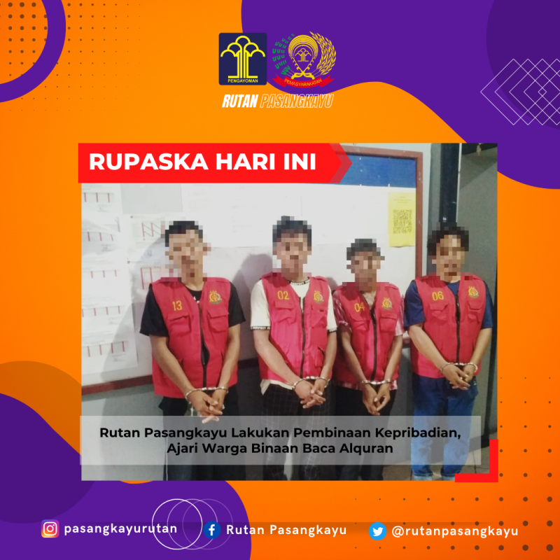 Kembali Terima Tahanan Baru, Rutan Pasangkayu Ikuti Proses Peneriman Sesuai SOP Yang Berlaku. Foto: Rutan Pasangkayu/dok
