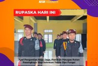 Apel Pergantian Regu Jaga, Pastikan Petugas Rutan Pasangkayu Siap Jalankan Tugas Dan Fungsi

