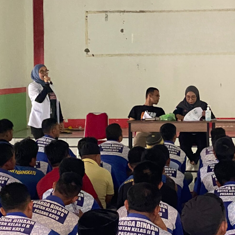 Peduli Kesehatan Warga Binaan, Tim Kesehatan Rutan Pasangkayu Gelar Penyuluhan Kesehatan Cegah Penularan Penyakit. FOto: Rutan Pasangkayu/dok (22/01)
