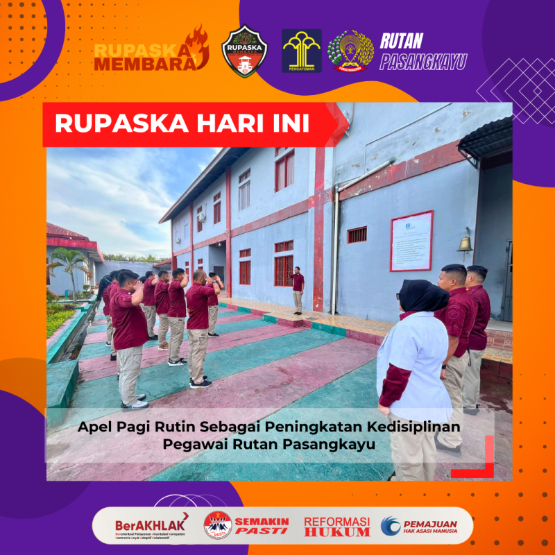 Apel Pagi Rutin Sebagai Peningkatan Kedisiplinan Pegawai Rutan Pasangkayu