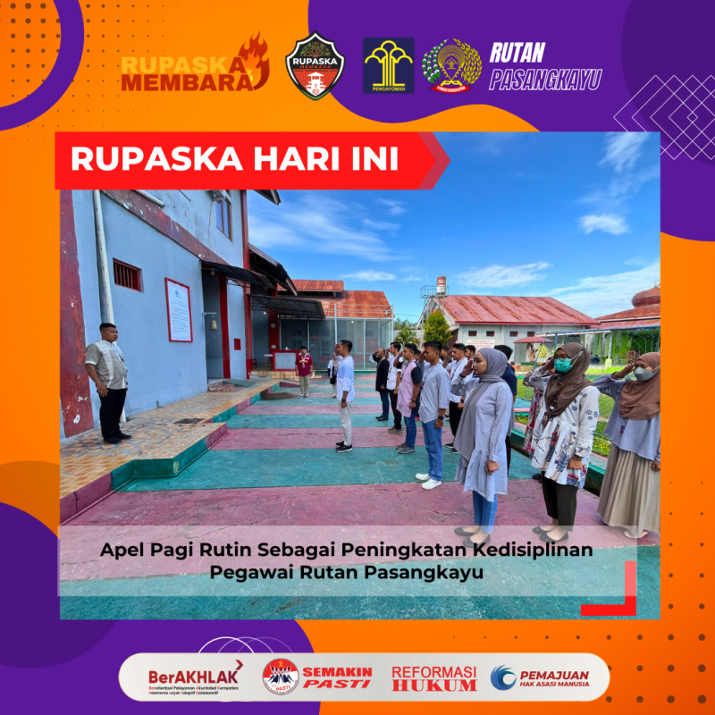 Apel Pagi Rutin Sebagai Peningkatan Kedisiplinan Pegawai Rutan Pasangkayu