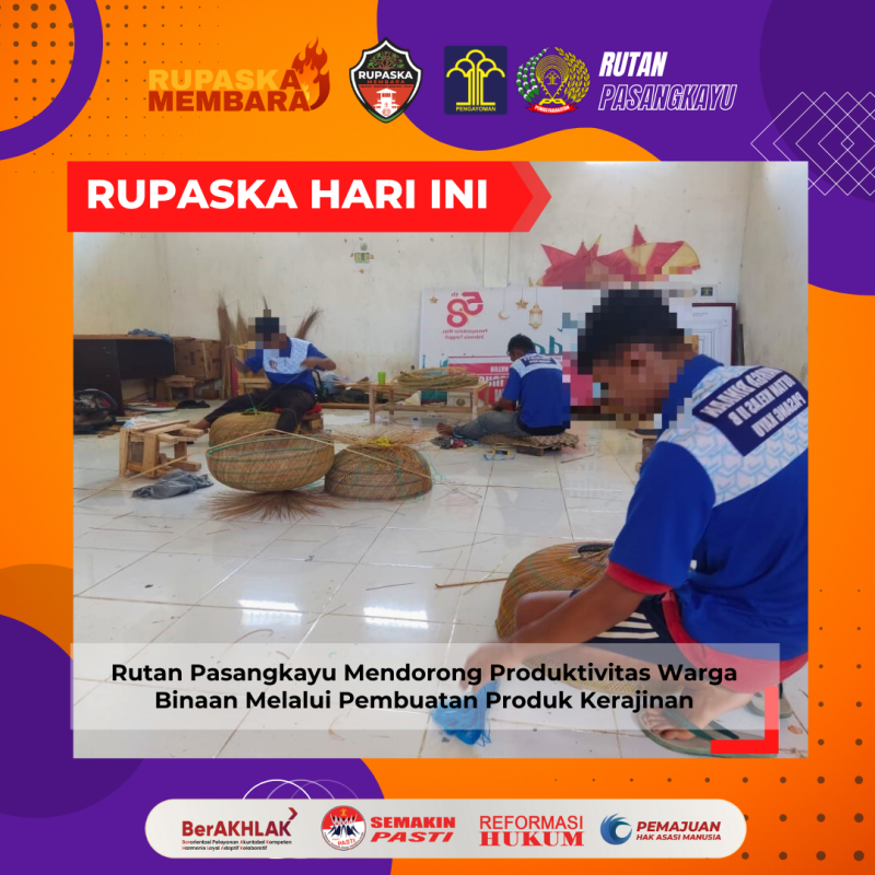 Rutan Pasangkayu Mendorong Produktivitas Warga Binaan Melalui Pembuatan Produk Kerajinan