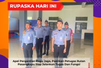 Apel Pergantian Regu Jaga, Pastikan Petugas Rutan Pasangkayu Siap Jalankan Tugas Dan Fungsi
