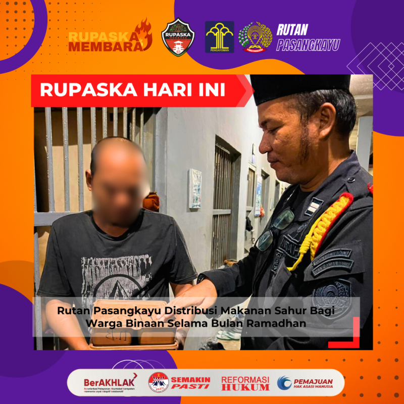 Rutan Pasangkayu Distribusi Makanan Sahur Bagi Warga Binaan Selama Bulan Ramadhan