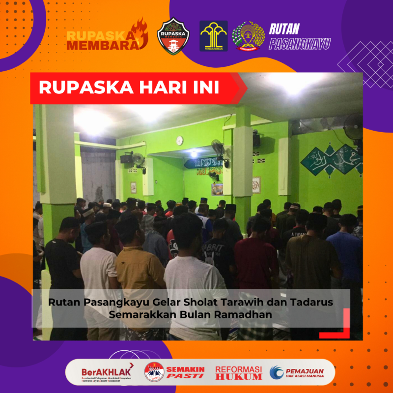 Rutan Pasangkayu Gelar Sholat Tarawih dan Tadarus Semarakkan Bulan Ramadhan