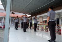 Pelaksanaan Apel Timbang Terima Regu Pengamanan Rutan Kelas IIB Mamuju
