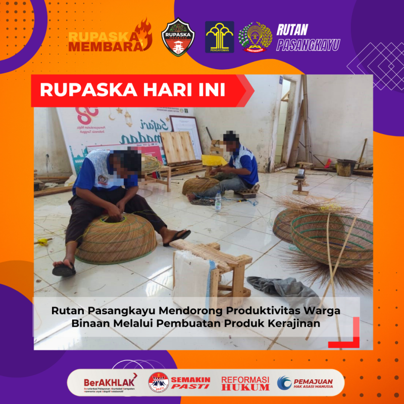 Rutan Pasangkayu Mendorong Produktivitas Warga Binaan Melalui Pembuatan Produk Kerajinan
