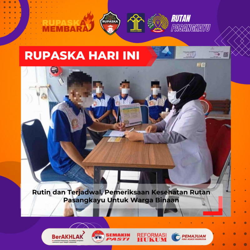 Rutin dan Terjadwal, Pemeriksaan Kesehatan Rutan Pasangkayu Untuk Warga Binaan
