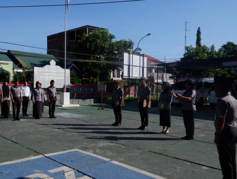 Pelaksanaan Apel Pagi jajaran Rutan Kelas IIB Mamuju