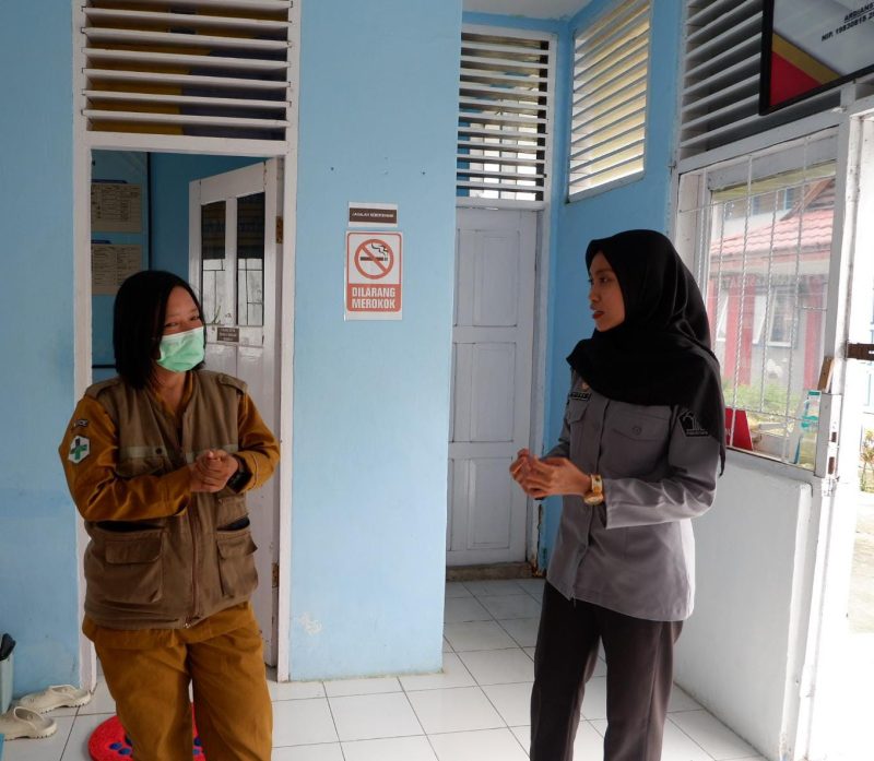 Tim dari Puskesmas Binanga melakukan kunjungan di Klinik Rutan Mamuju