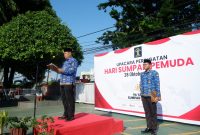 Plh. Karutan Mamuju membaca sambutan Menteri Pemuda & Olahraga