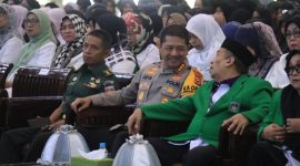 Kapolrestabes Makassar, Kombes Pol. Arya Perdana, Saat Menghadiri kegiatan Halal Bi Halal dan Launching Milad Ke-74 UMI.