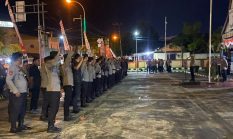 Polresta Mamuju Gelar Apel Siaga dan Patroli Skala Besar Pastikan Kamtibmas Kondusif